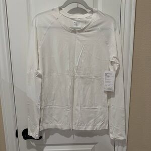 Athleta Momentum Long Sleeve Top White